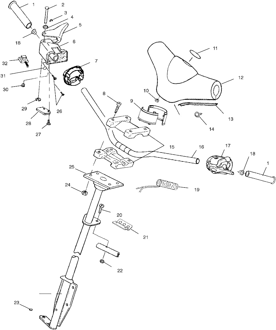 Polaris Snowmobile Throttle Lever, Genuine OEM Part 5430652