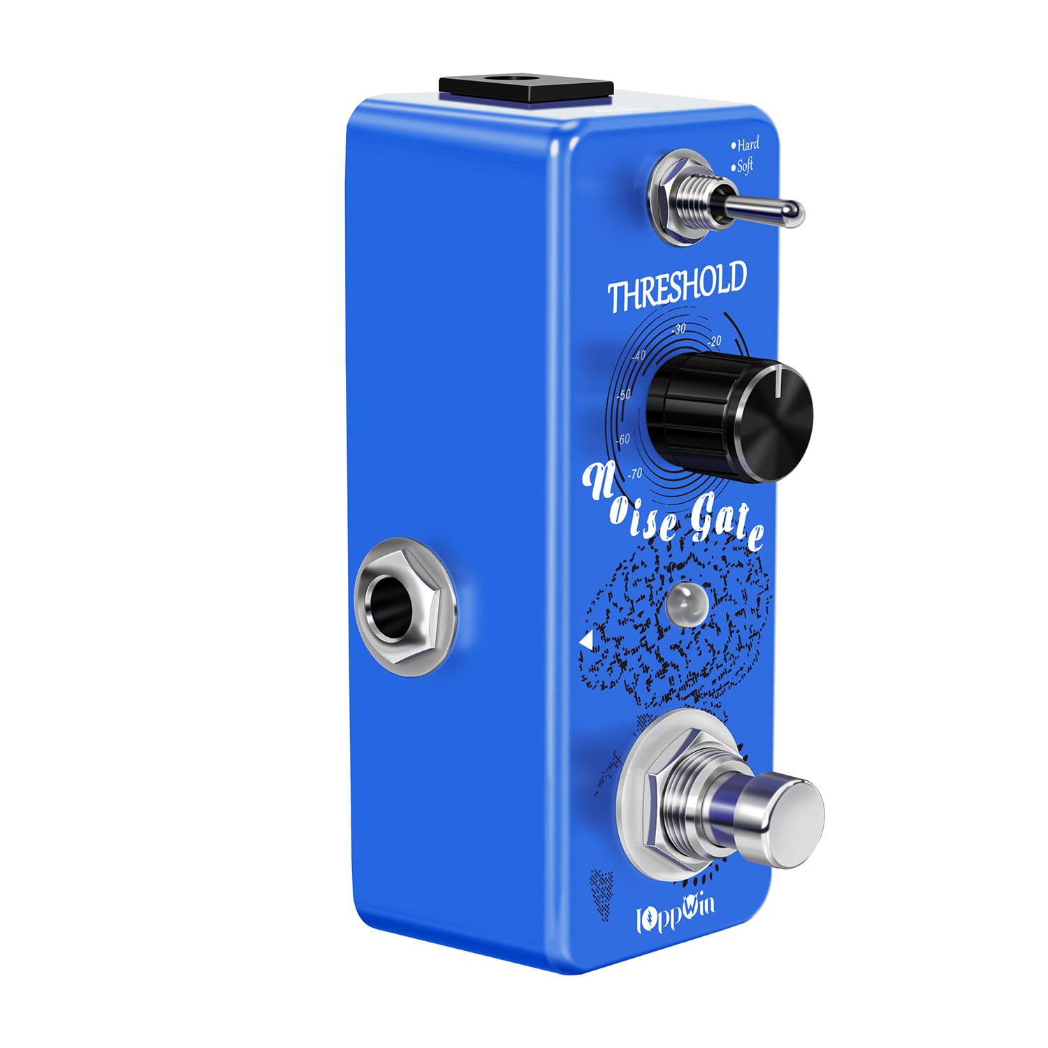 Guitar Noise Gate Pedale, Dual Mode Noise Reduction Guitar Effects Pedal - Hard/Soft Settings, Metal Shell, True Bypass, Ultra-Compact