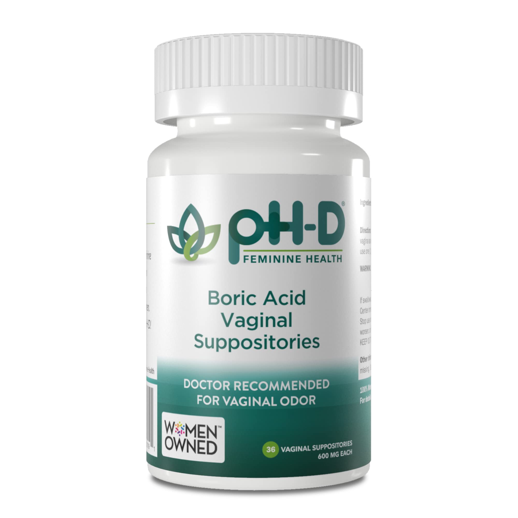 Buy pH-D Feminine Health - 600 mg Boric Acid Suppositories - Woman Owned -  for Vaginal Odor Use - 36 Count Online at desertcartINDIA