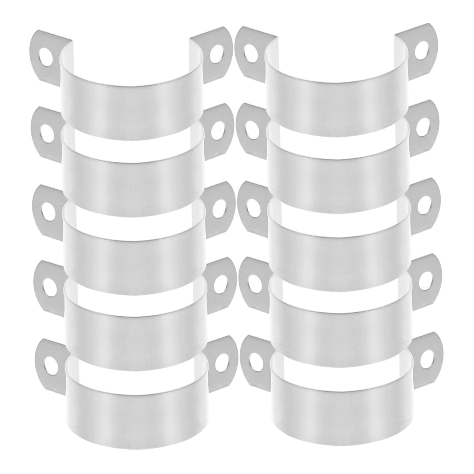 VILLCASE 10pcs Stainless Steel Clamp Industrial Duty 304 Steel Pipe Support Water Pipe Clamp