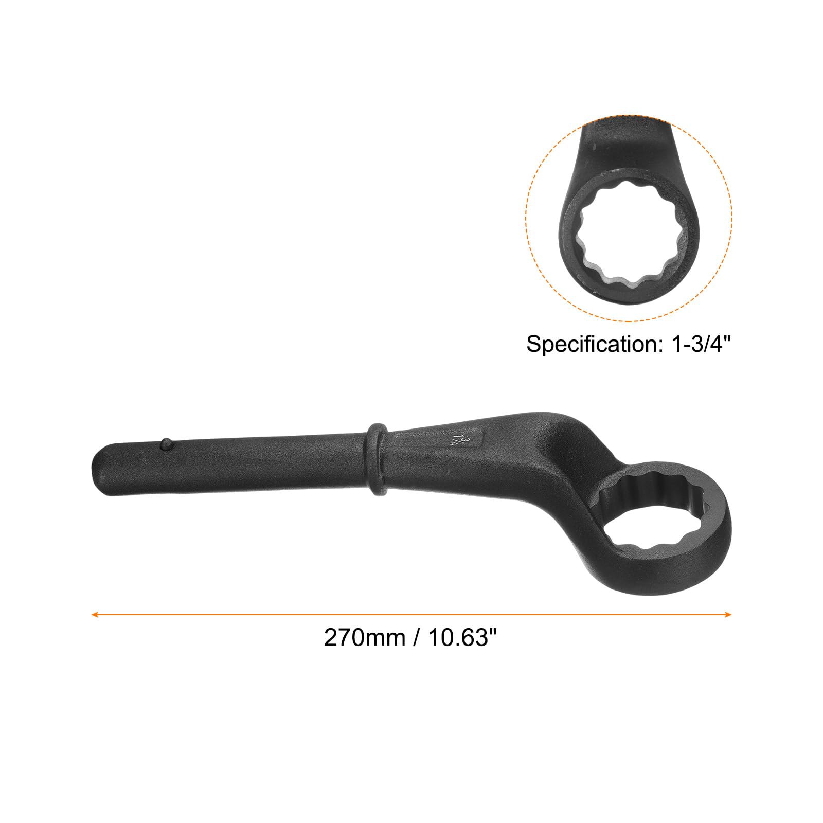 QUARKZMAN Klucz nasadowy do skrzyni Offset 1-3/4 "CR-V 12 punktów pojedynczy koniec przesunięty klucz torx wysokiej szyi klucze rurowe do dokręcania usuń śruby i elementy.