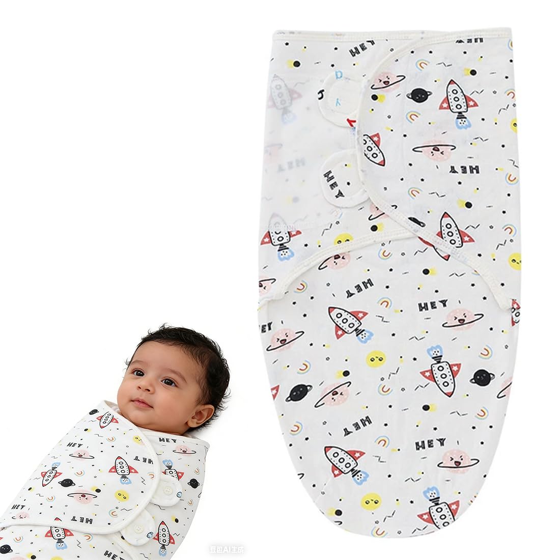GNALIA Baby Swaddle 0-3 Summer – 1 Piece First Equipment (Band 0-3