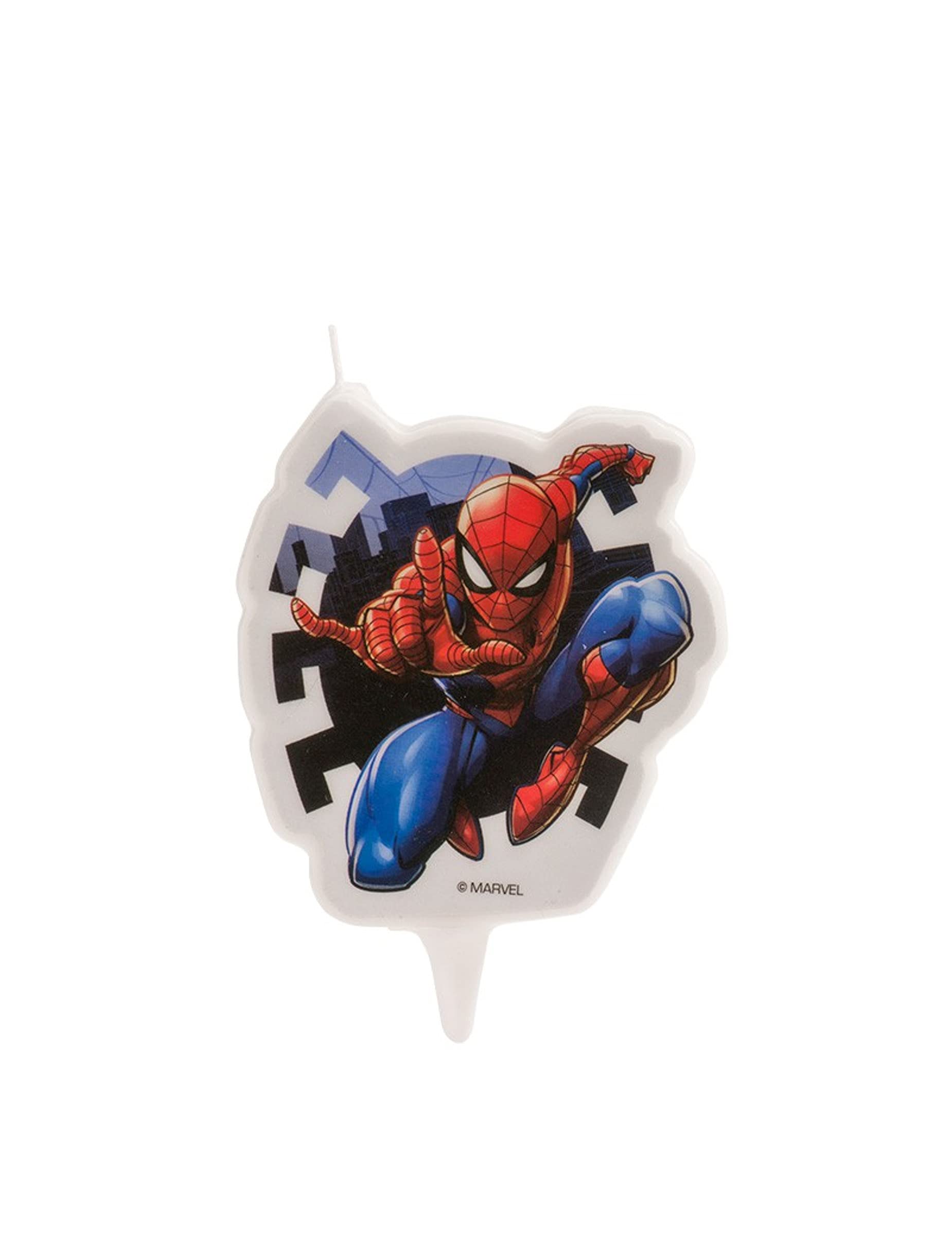 Dekora Multicolored Spiderman Birthday Candle 7.5 Cm – Colourful – One Size