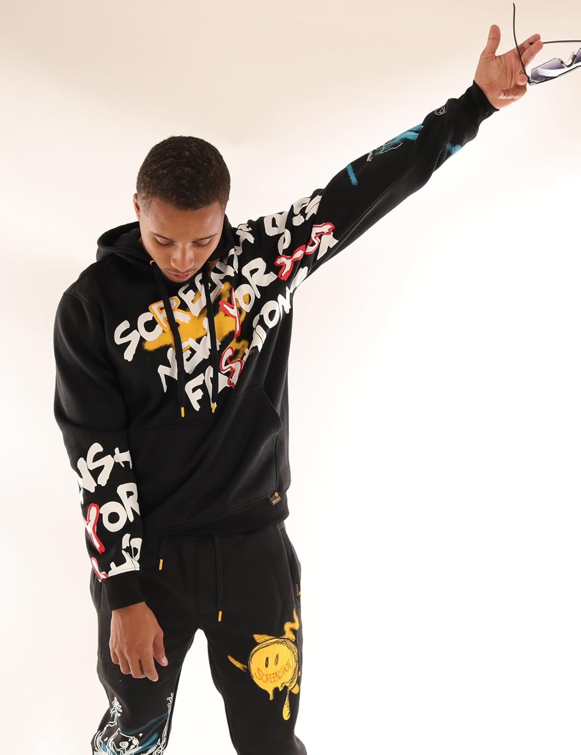 SCREENSHOT-FLEECE HOODIE 4202 Mens Urban Streetwear NYC Graffiti Embroidery Patch Fleece Pullover Sweatshirt Hoodie - Image 6