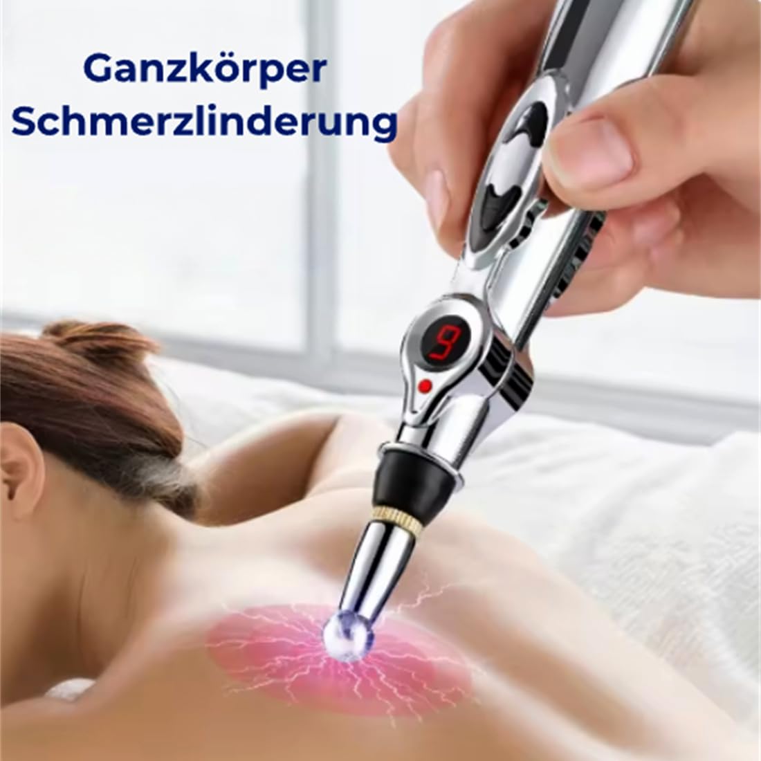 Elektronisches Akupunkturpunkt-Massagegerät - Heilstift für schmerzfreie Therapie – Nadellose Schmerzlinderung, 9 Intensitätsstufen, tragbar & wiederaufladbar – Ideal für Zuhause, Büro & auf Reisen