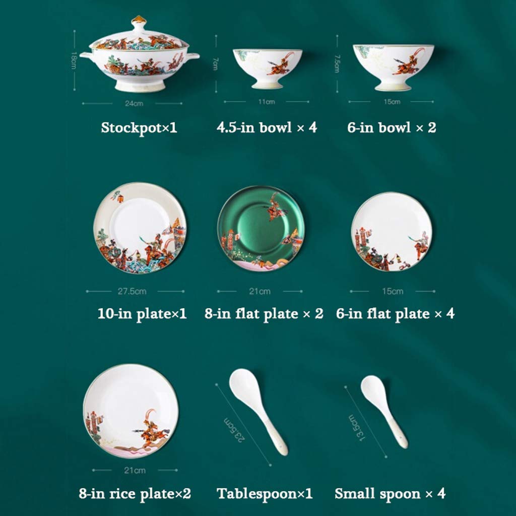 H3TF5J Ceramiczny zestaw zastawy stołowej, 21-częściowy zestaw zastawy stołowej, zastawa stołowa w Chinach, zastawa stołowa z bankietu rodzinnego, zastawa stołowa ślubna