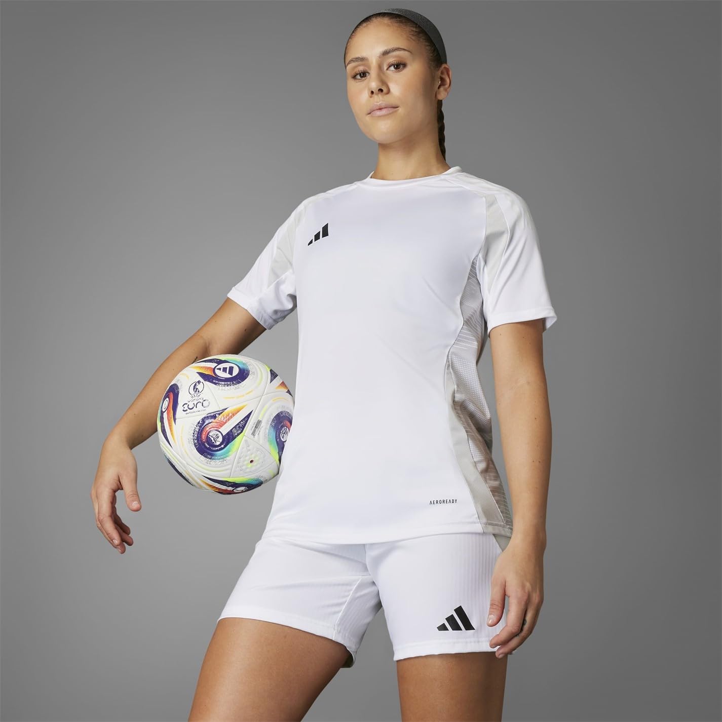 adidas W Euro 2025 FIFA Quality Pro Ball JH1261 - Balón de fútbol Unisex, Color Blanco, Talla 5 EU