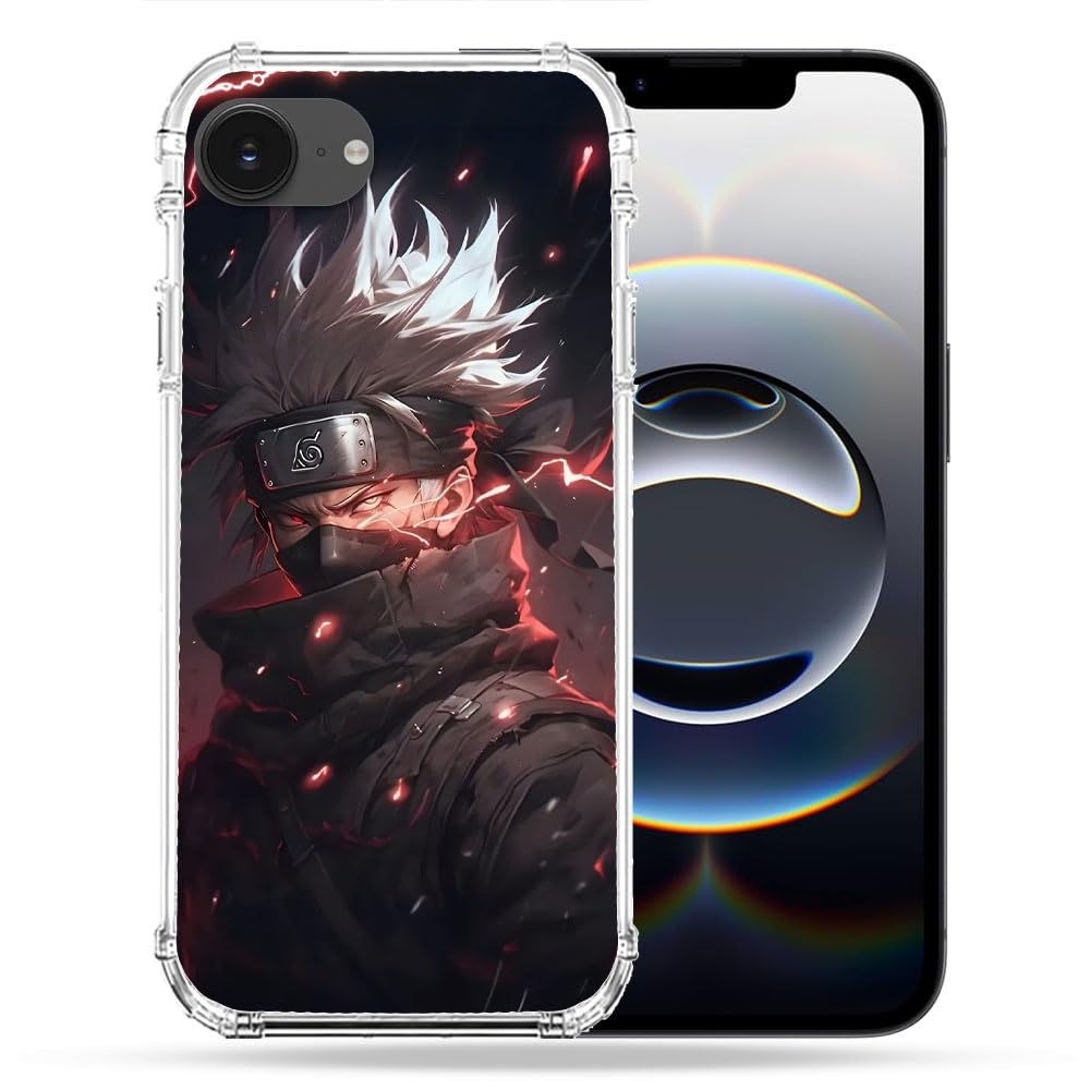 Cokitec Reinforced Case for iPhone 16e Manga Naruto Kakashi Dark