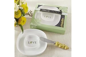 Kate Aspen Olive You Tray Gift Set with Cheese-spreaders: Perfect Prizes for...