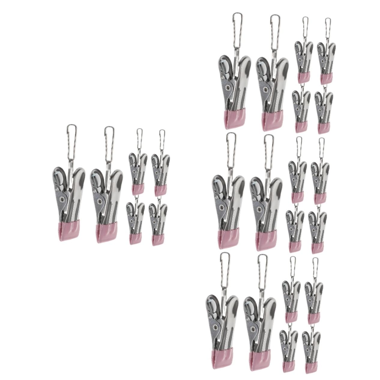 Cabilock 24pezzi Mollette Acciaio Inossidabile Antivento Per Bucato Clip Per Stendere Biancheria Resistente e Pratica Per Uso Ed Esterno Per Asciugamani Vestiti e Accessori