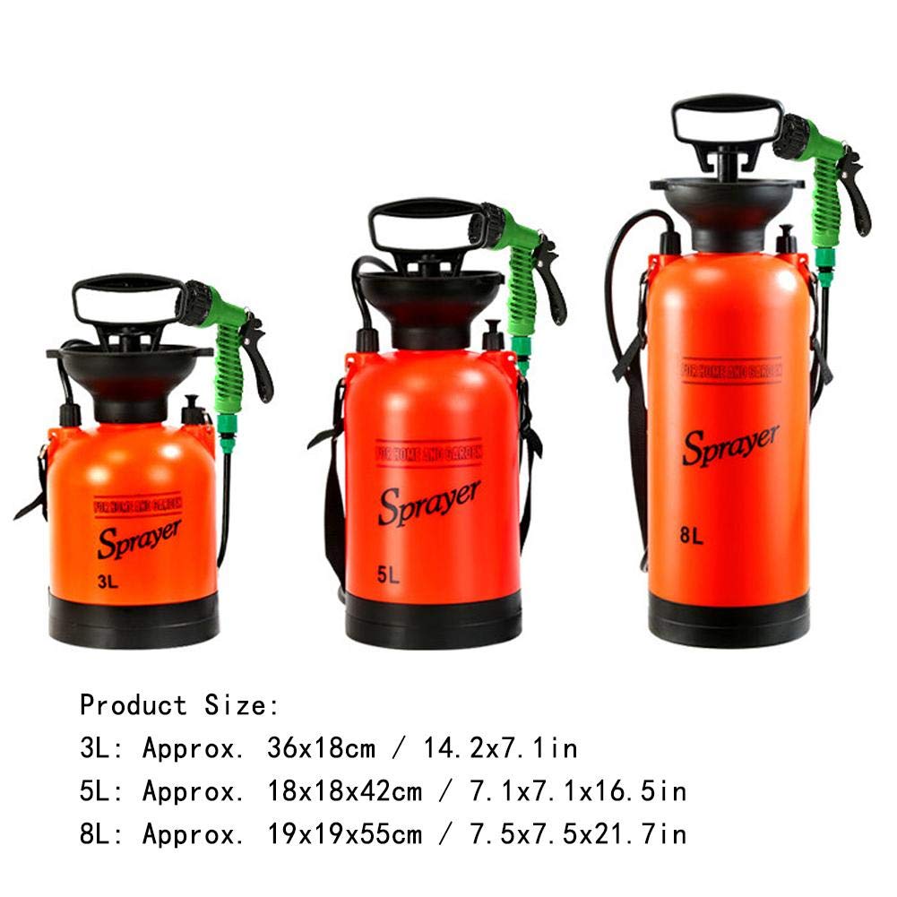 Attrezzature agricole per spruzzatore pneumatico manuale Mini Irrigatore manuale multifunzione per irrigazione del giardino(5L)