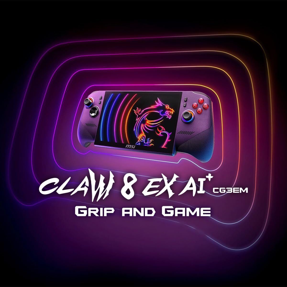 MSI Claw 8 EX AI+ - PC portatile da gioco con processore Intel Arc G3 Extreme, display IPS da 8 pollici a 120 Hz, trigger effetto Hall, Cooler Boost Hyperflow, batteria da 80 Wh per lunghe sessioni