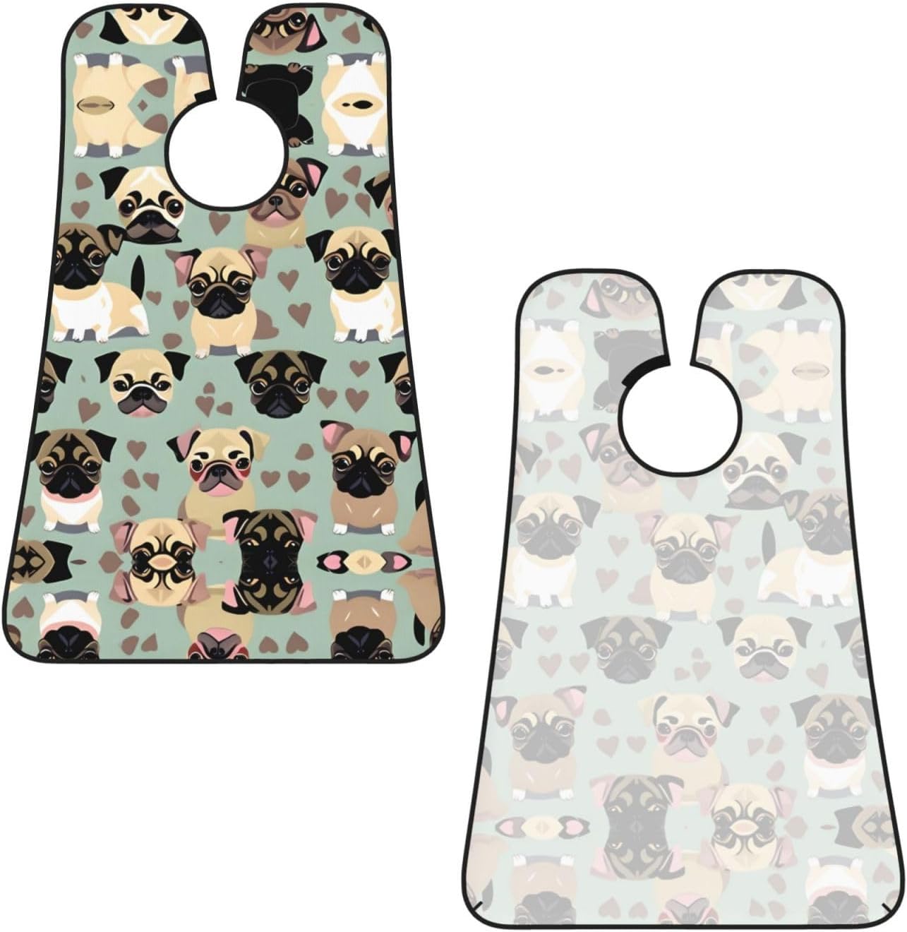 Cute Chihuahua Pug Pattern Print Beard Bib Apron, Shaving Apron For Dad, Men'S Hair Catcher For Shaving Best Gifts For Dad