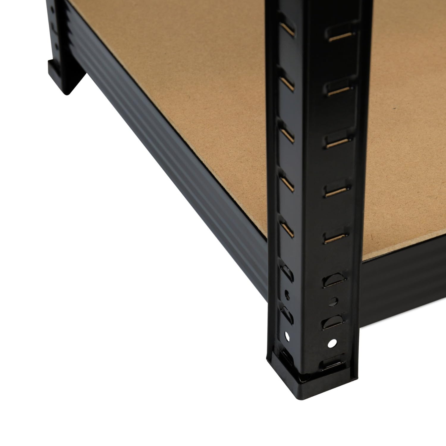 7H Seven House - Estantería Modular Almacenaje (Pack 2), Acero y MDF Antihumedad, Hogar, Trastero, Garaje, 5 Baldas Ajustables, Carga Máx. 875Kg, 90x40x180cm (Largo x Ancho x Alto), Color Negro