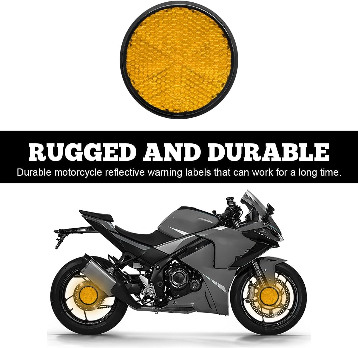 2Pcs <b>Réflecteurs</b> <b>ronds</b> rouges <b>universels</b> <b>pour</b> <b>vélos</b> <b>de</b> <b>moto</b