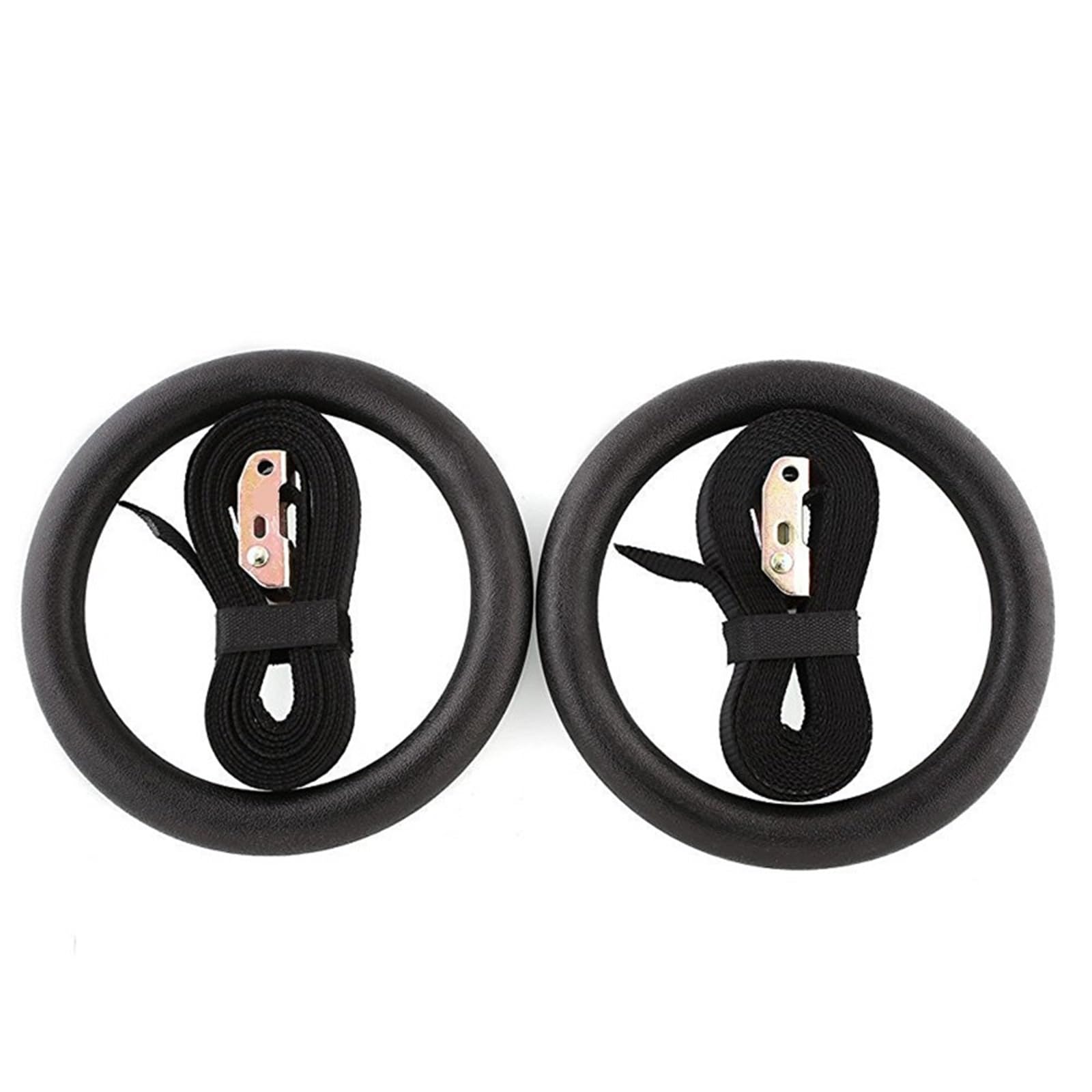Anelli da Ginnastica Anelli da Ginnastica ABS 28 mm Palestra for trazioni for Allenamento della Forza del Corpo Regolabili Neri