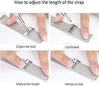 Vista 6 de Compatible con Xiaomi Redmi Watch 3 Active Bandas, correa de repuesto de metal de acero inoxidable para reloj inteligente Redmi Watch 3 Active Smart