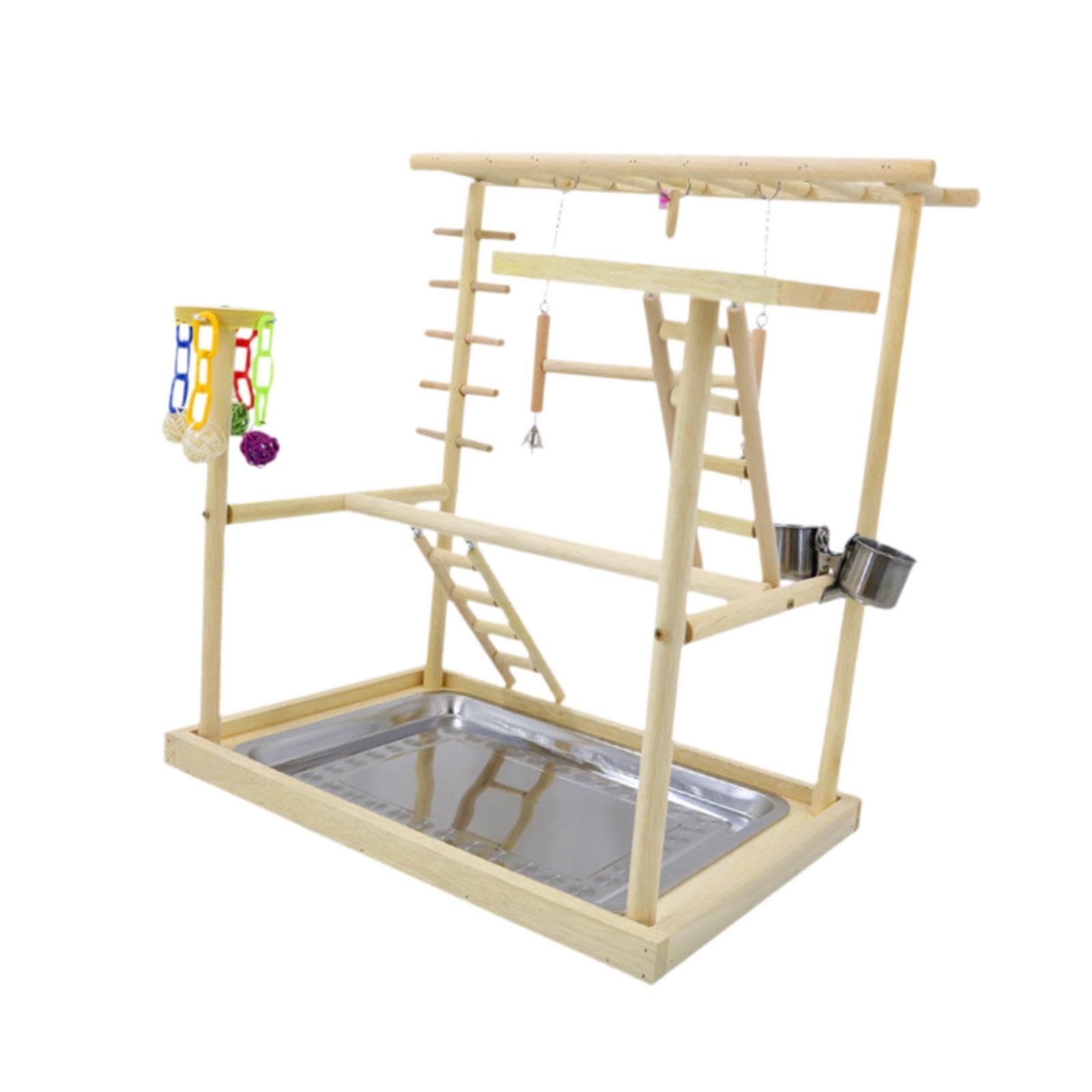 B Baosity Parque de Juegos para Pájaros, Soporte para Jaula de Juegos para Pájaros, Accesorios para Jaulas, Soporte para Gimnasio de Juegos para Pájaros