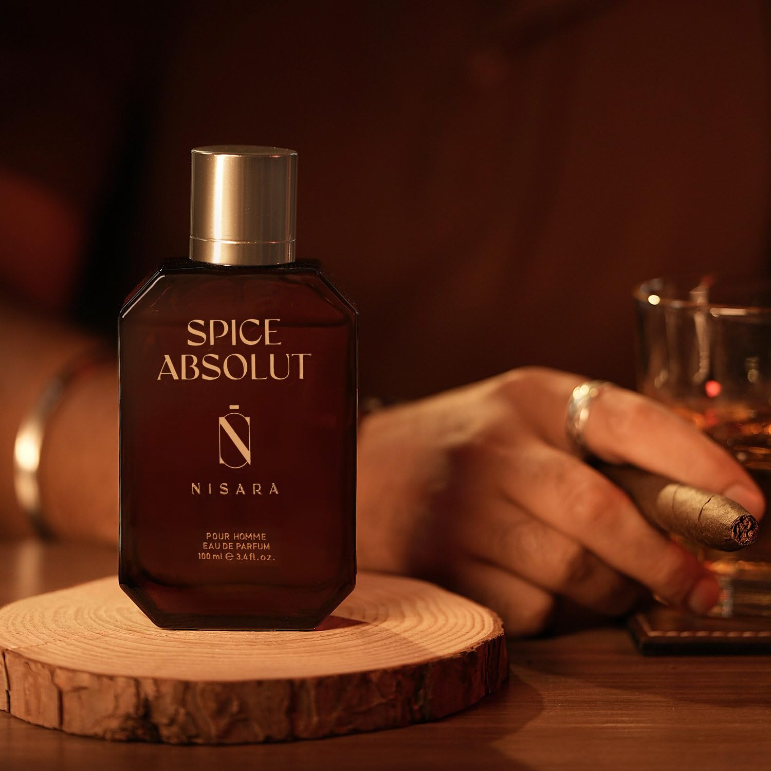 Nisara Spice Absolut Eau de Parfum for Men 100ml |Long-Lasting Premium Perfume| Spicy Woody Fragrance with Cardamome, Lavender, Cinnamon,Sandalwood & Musk Notes | Bold, Sophisticated Fragrance for Him 3