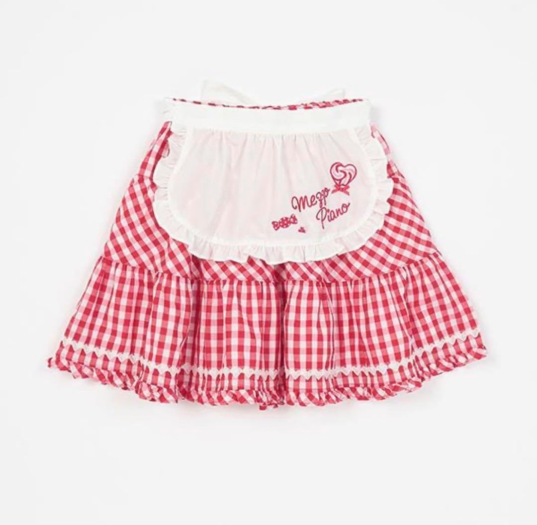 メゾピアノ スカート エプロン付き 140センチ mezzo piano メゾピアノ