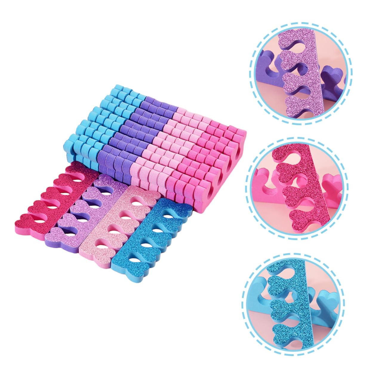 FOMIYES Toe Separator Set Toe Separators for Feet Pedicure Accessories Nail Art Supplies