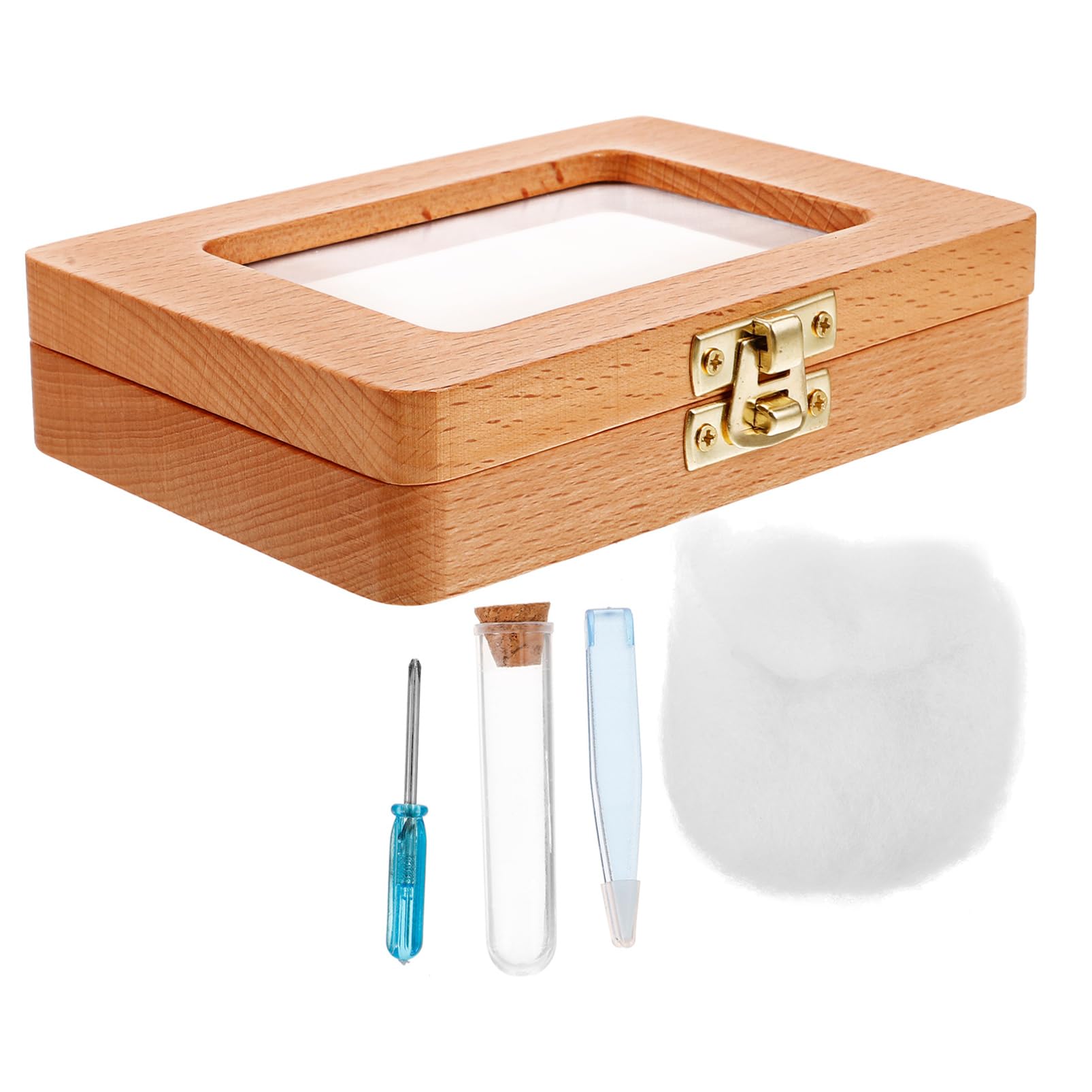 Caja de Madera para Guardar Dientes de Leche y Pelo Ñiño, Obsequio Sencillo para Recién Nacidos
