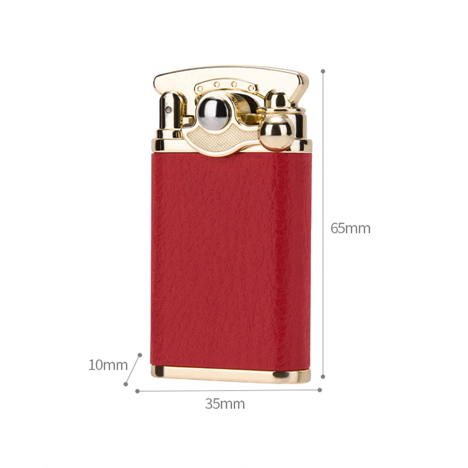 Briquet Torche Bleu Flamme Allume Cigare Coupe Vent Butane Rechargeable Réglable Forte Flamme Briquet Corps en Cuir Allumeur (sans Gaz)