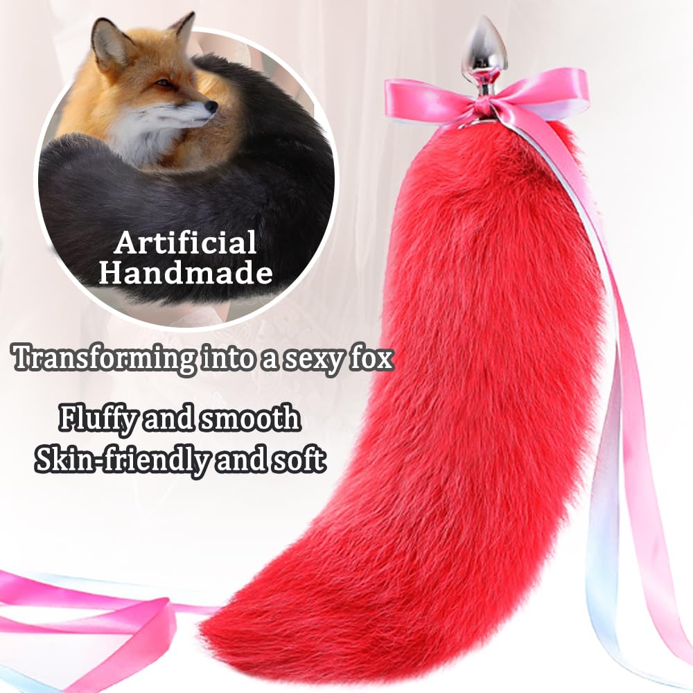 Amazon.com: Butt Plug Fox Tail Handmade Big Red Fox Tail Multi-Function  Soft Hair Fox Tail Anal Plug Detachable Design Butt Stainless Steel Cosplay  Toys SM Props-70CM|2.8CM Anal Plugs : Health & Household