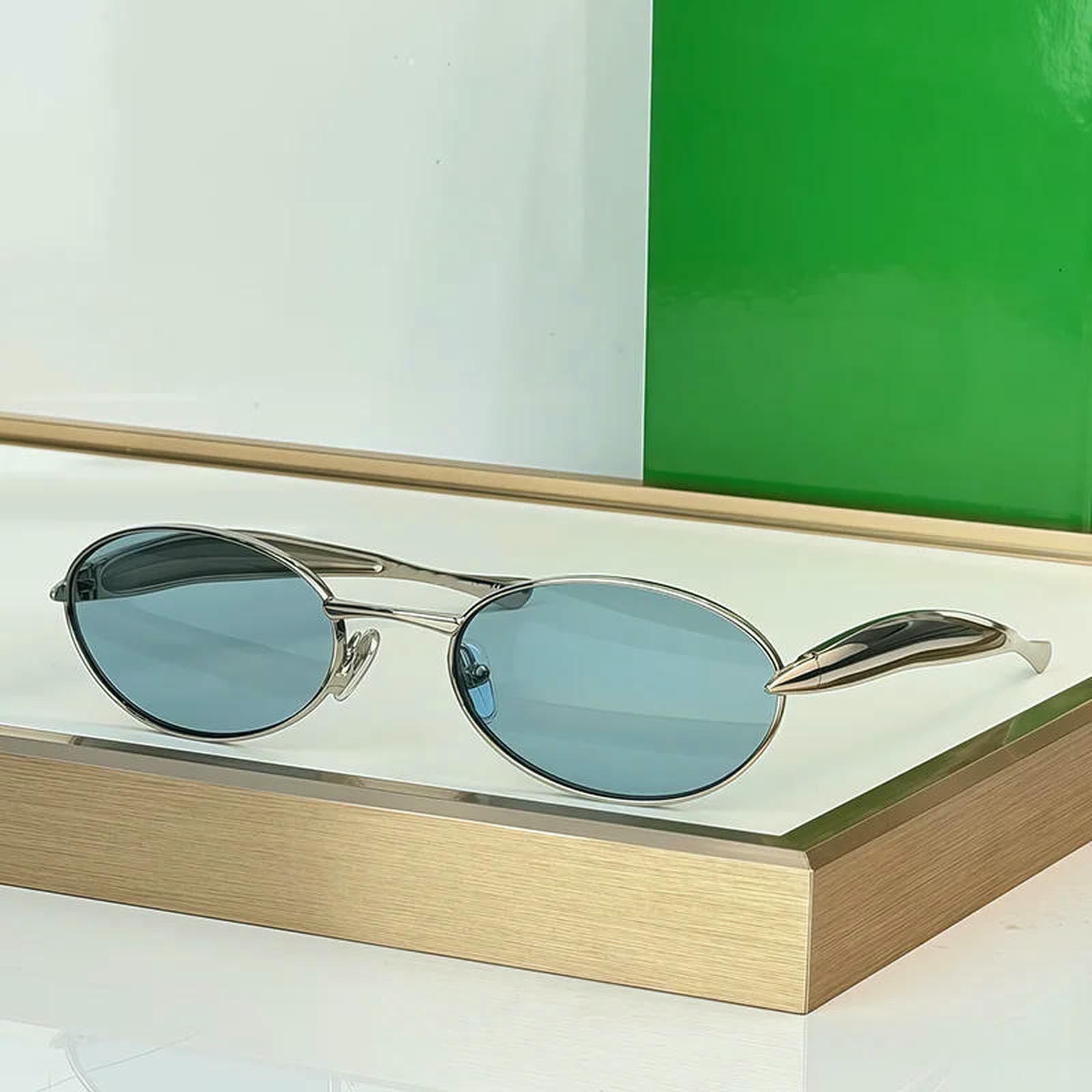 Occhiali da Sole A Cornice Ovale, di Moda in Stile retrò, Sfumature per Uomini Donne Uso Quotidiano-c9-as Pictures
