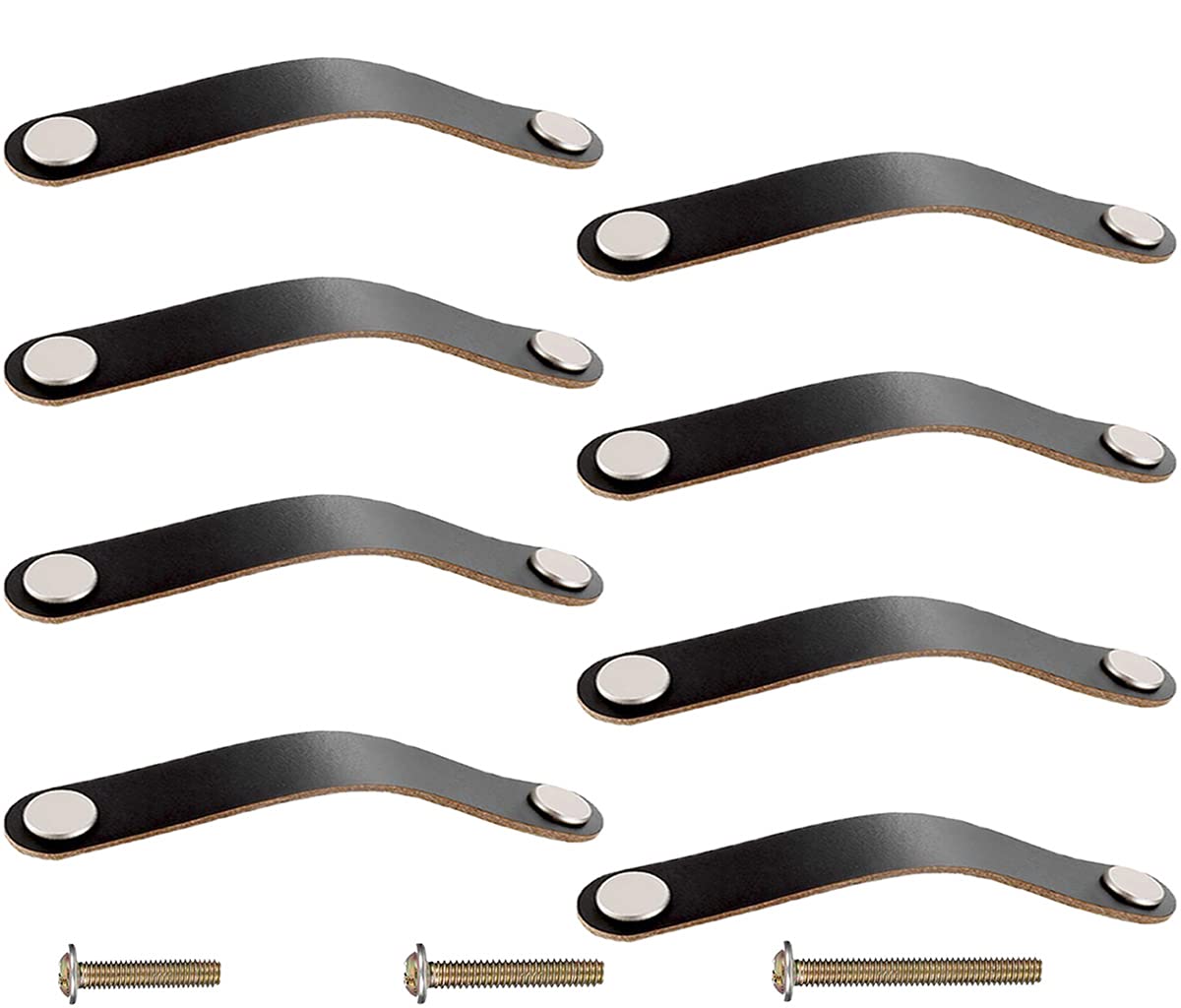 Genuine Leather Drawer Pulls - 4 Pack -8
