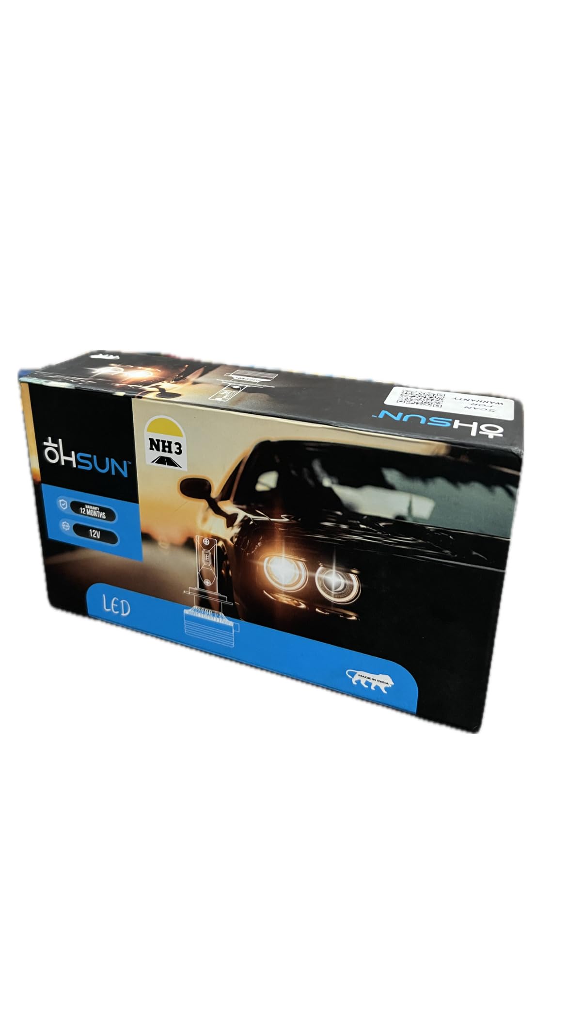 Ohsun H8 LED HEADLAMP KIT for Cars, White, 6000K, High Voltage