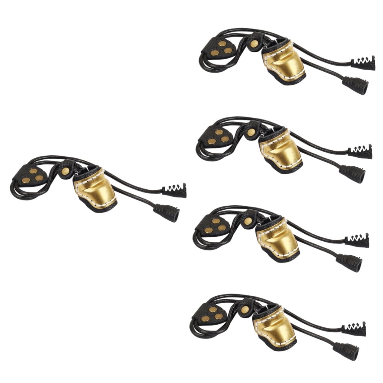 VANZACK 5pcs Bowstring Finger Protector Sleeve Painless Archery Thumb for Outdoor Hunting Traditional Mongolian Finger Tab for Enthusiasts Injury Prevention
