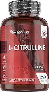 L Citrulline 3000mg, Alternative Citrulline Poudre 240 Gélules Vegan, Acide Aminés pour 2 Mois, sans Stéarate de Magnésium
