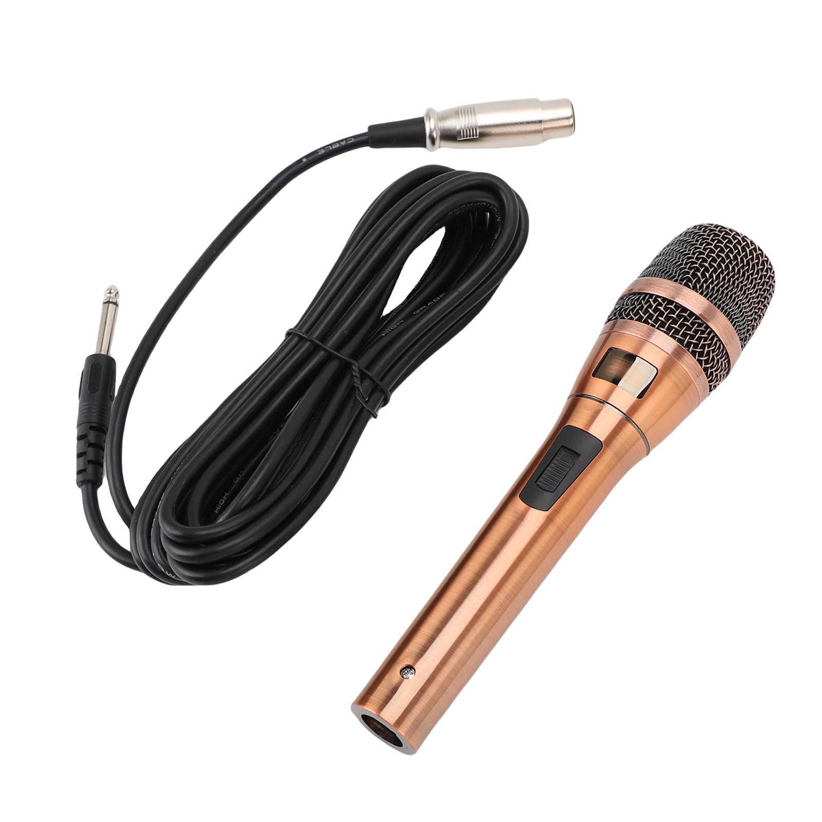 Yosoo Dynamic Cardioid Moving Coil Wired Microphone Ideal for Home KTV Singing Stage