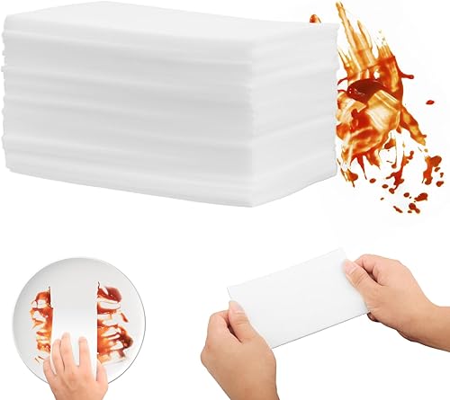 120 esponjas mágicas de borrar  Almohadillas de limpieza de esponja de melamina fina, hojas de borrador mágico desechables para muebles, baño,