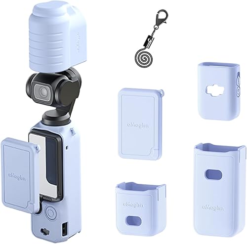 Fergio Funda protectora de silicona cardán para DJI Osmo Pocket 3, protección completa, protector de pantalla de lente de cámara de mano