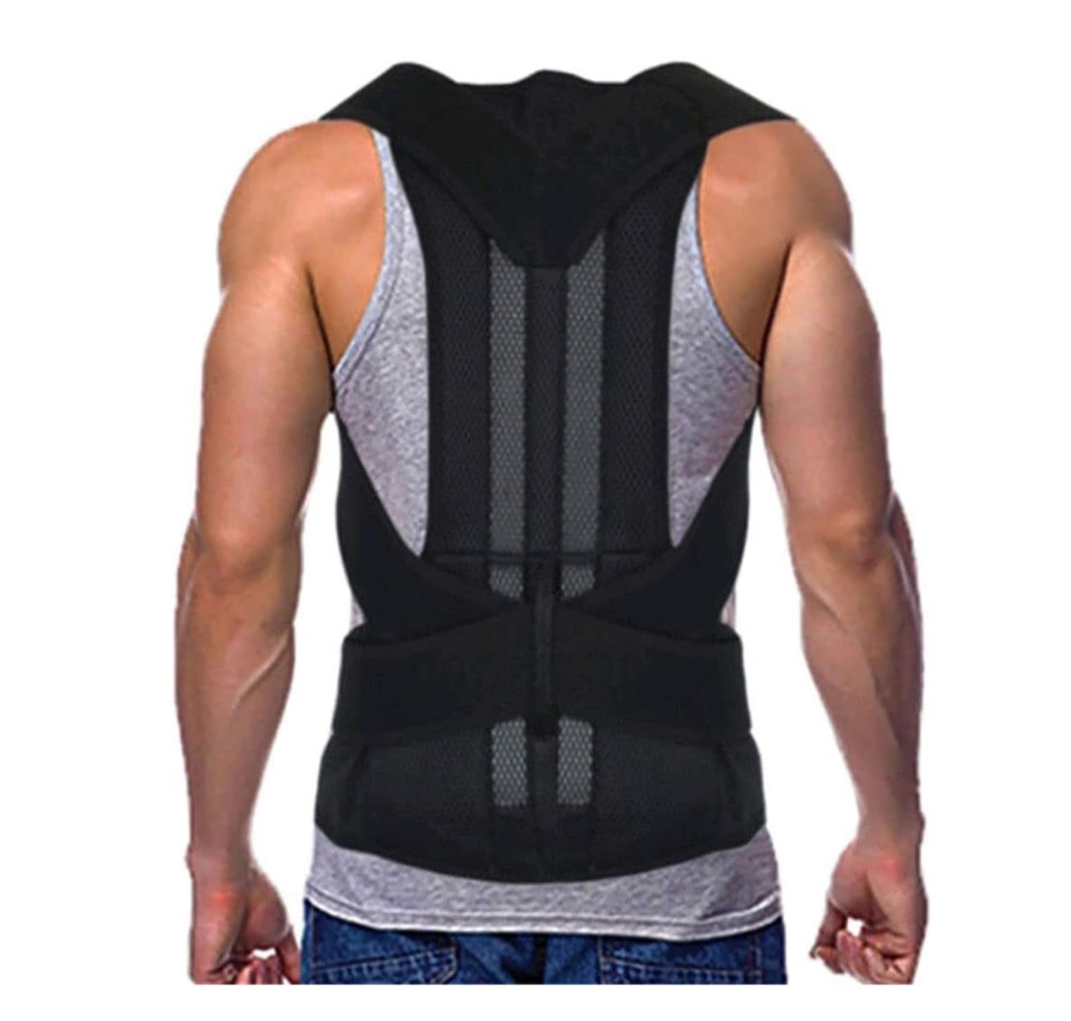 Faja Lumbar Corrector De Postura Faja Lumbar Cinturón De Soporte Completo Para La Espalda Soporte Para La Clavícula Y La Columna Remodele La Parte Superior De Su Cuerpo Cinturón Apoyo Lumbar(Large)