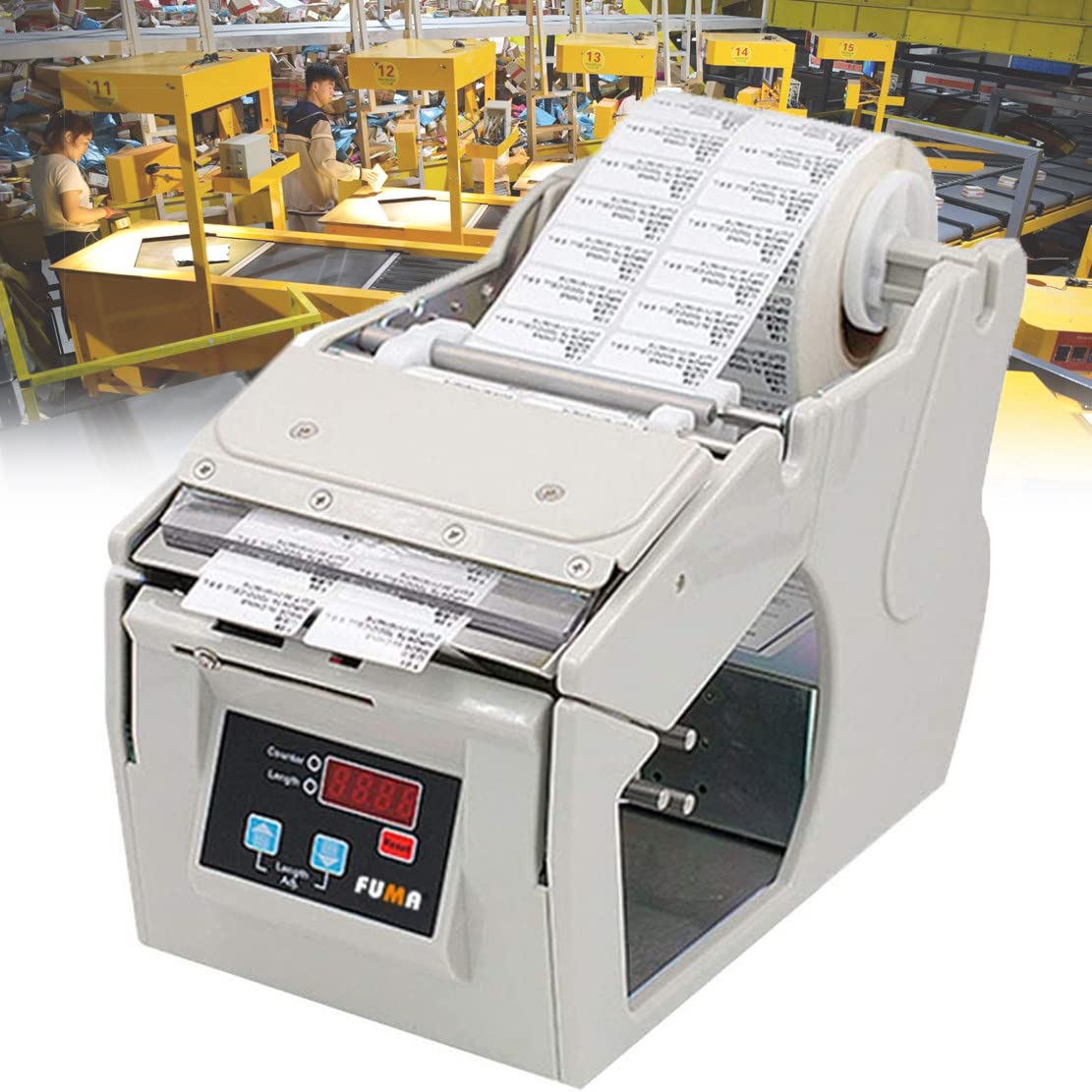 Distributore di etichette elettrico, spogliarellista automatico di etichette con fotosensore, 0-999999, velocità 1-10 pollici/s, per adesivi e pellicole