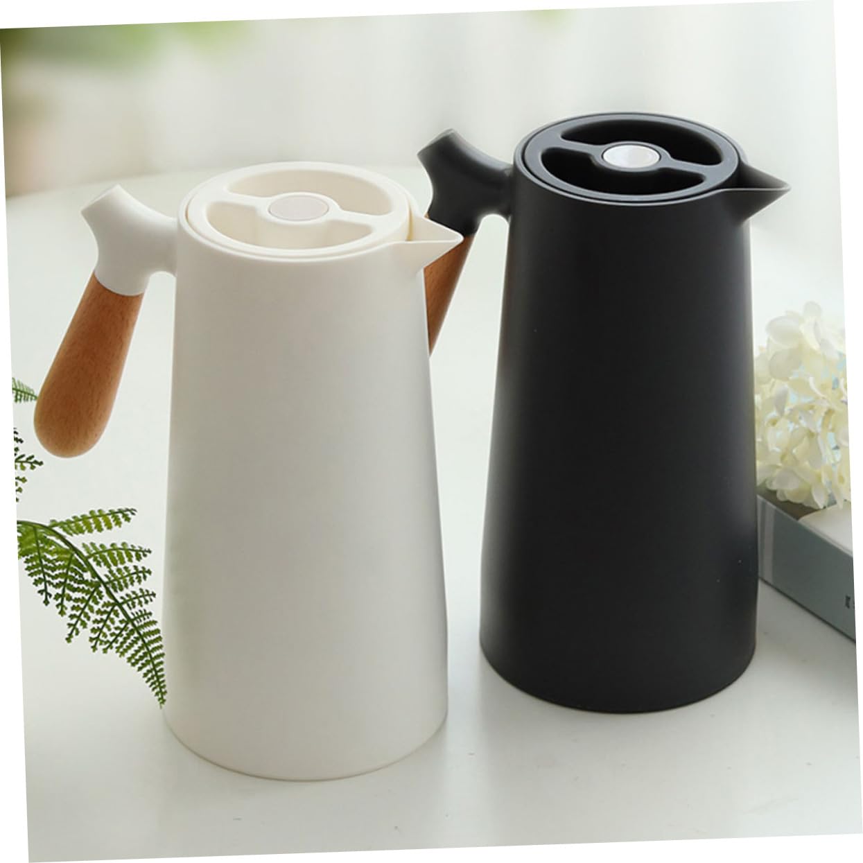 Bouteille Eau Isotherme Avec Poignée Bois Bouilloire Isolante Pour Maison Capacité Importante Étanche Et Facile à Nettoyer
