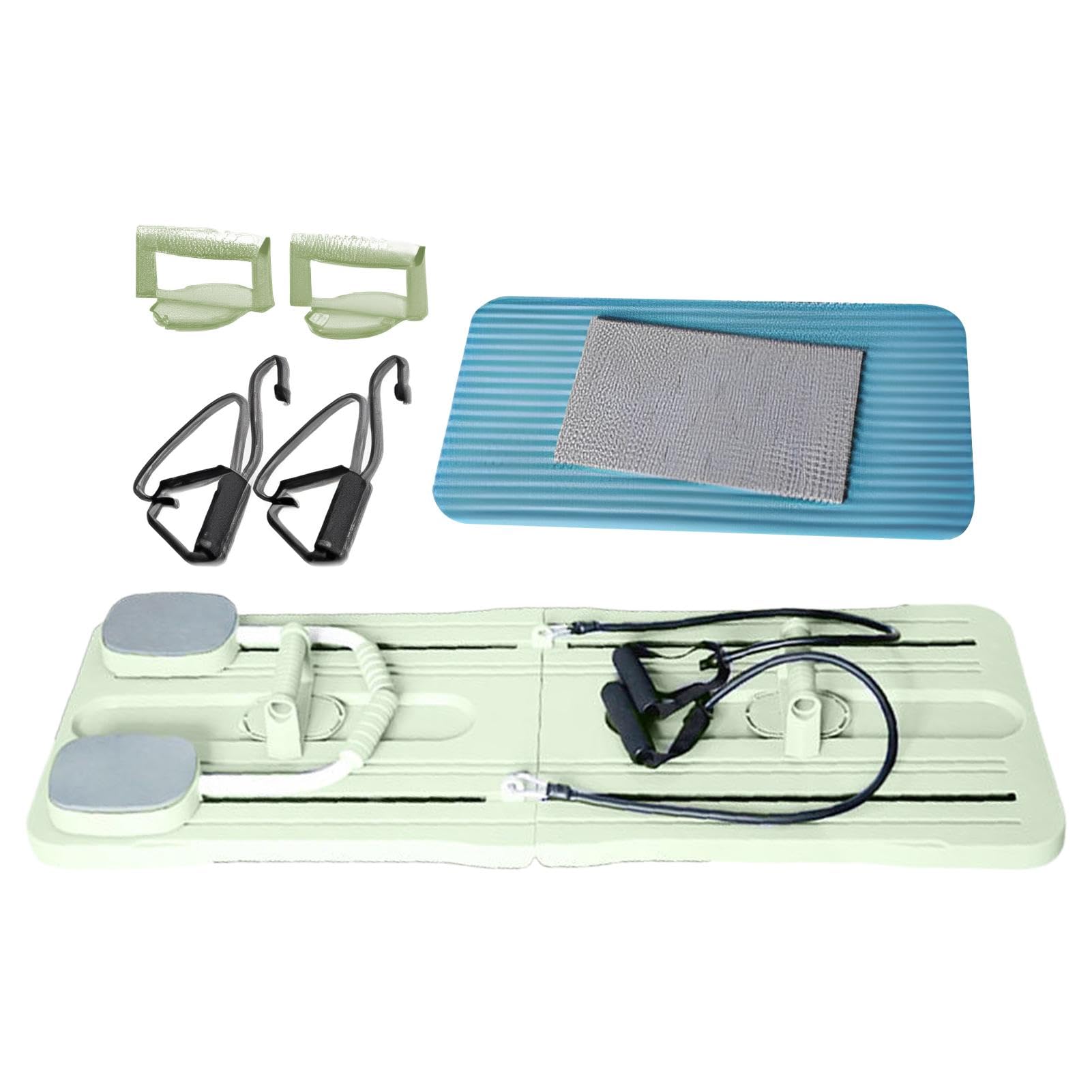 Faltbare Pilates Brett Für Zuhause, Multifunktionales Pilates-Board, Tragbares Pilates-Fitnessstudio Für Zu Hause, Pilates-Brett für Fitness-Enthusiasten und Anfänger, Multifunktionales Bauchbrett