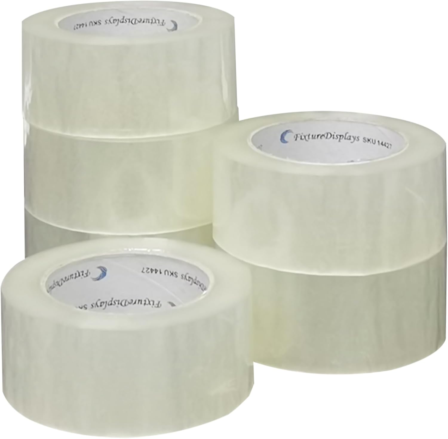 FixtureDisplays® 6 Rolls Clear Sealing Tape Carton Packing Box Tape 2"x110Y Premium 2.4mil 14427-6