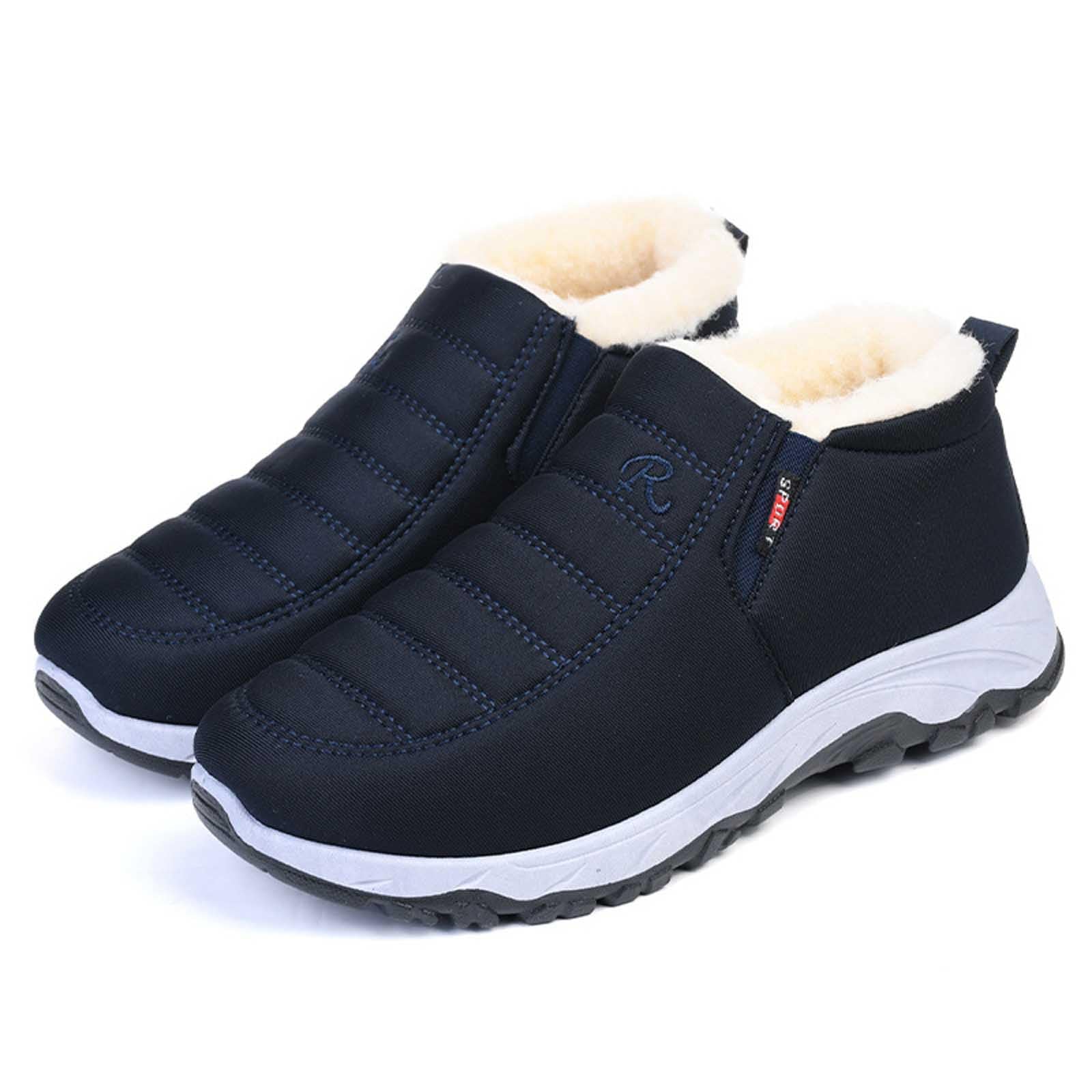 Zapatillas de invierno con forro térmico, suela suave, cómodas, cálidas, informales, para caminar