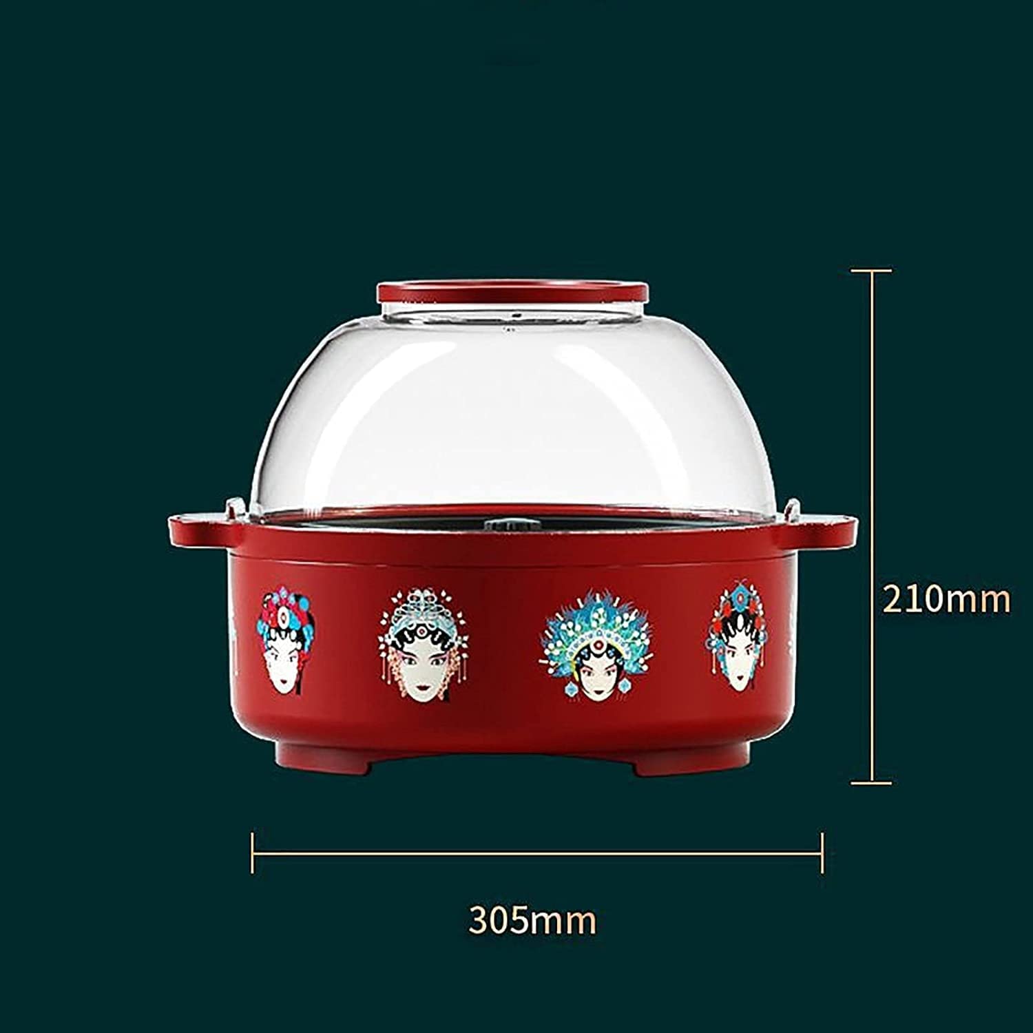 Mini Macchina per Popcorn, Macchina per Popcorn ad Aria Calda Senza Grassi per Uso Domestico/Senza Olio, Festa di Compleanno con Piastra Antiaderente Automatica
