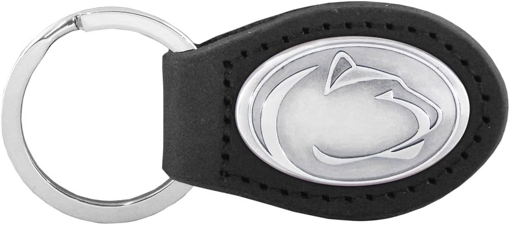 NCAA Penn State Nittany Lions Zep-Pro Leather Concho Key Fob (Black)