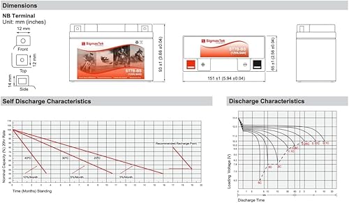 Miniatura 4 de Batería de motocicleta GT7B-4 (reemplazo)