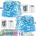 CYLAPEX 2 Set Fairy Lights Multi Color Changing with Remote, LED String Lights Battery Operated, 50 LEDs on 16.4FT Silvery Copper Wire Decorative String Lights for Bedroom Christmas Patio Waterproof