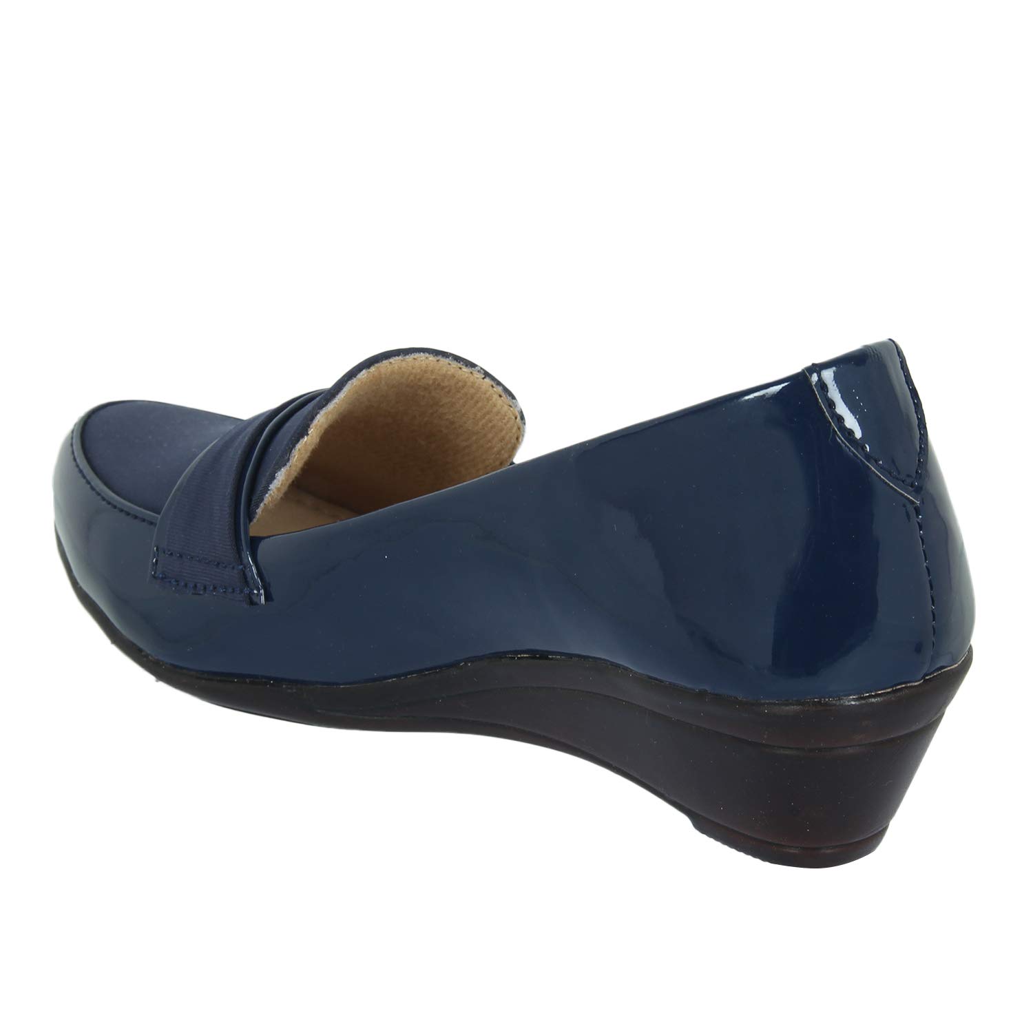 XE Looks Women's Navy Loafers | Sleek Closed-Toe Bellies | Comfortable Slip-On Shoes for Women & Girls 4