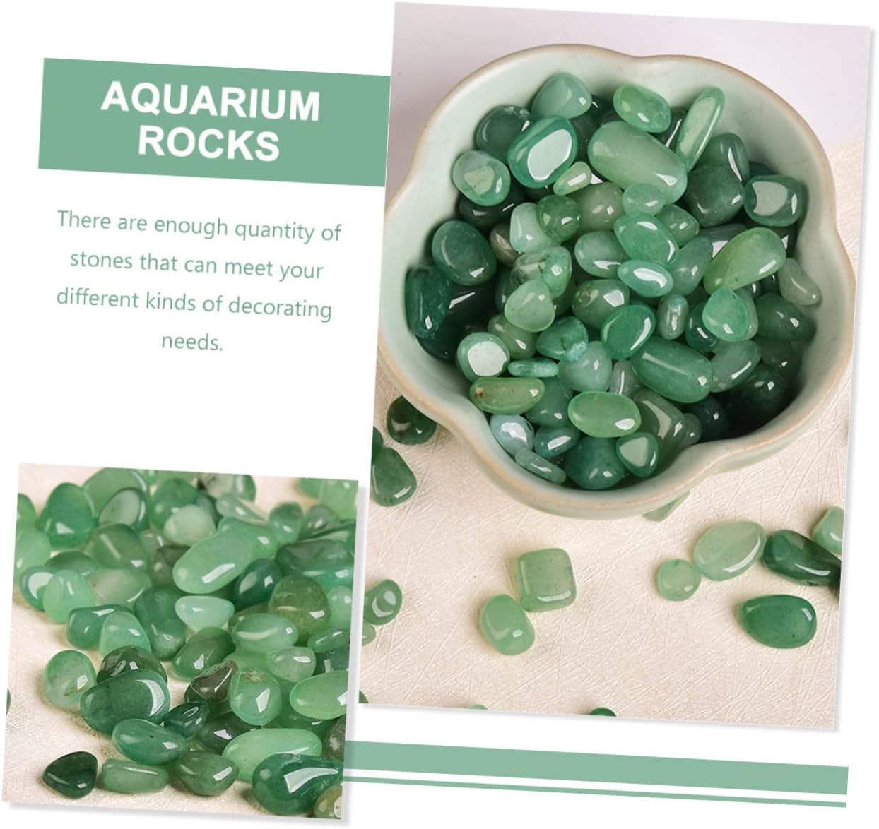 Abaodam 1Set Natural Dongling Jade Decorative Stones Aquarium Gravel for Fish Tank Terrarium Rocks Decor Irregular Pebbles for Creative Landscaping