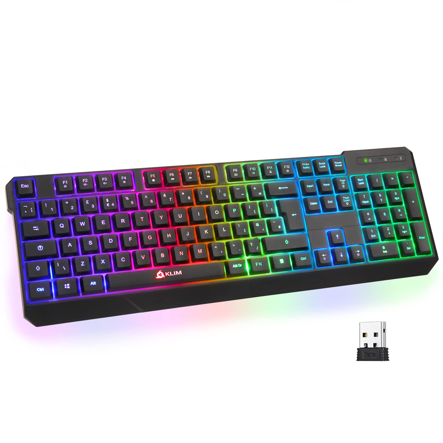 Buy KLIM Chroma Wireless Keyboard UK Layout + New version 2023 + Slim