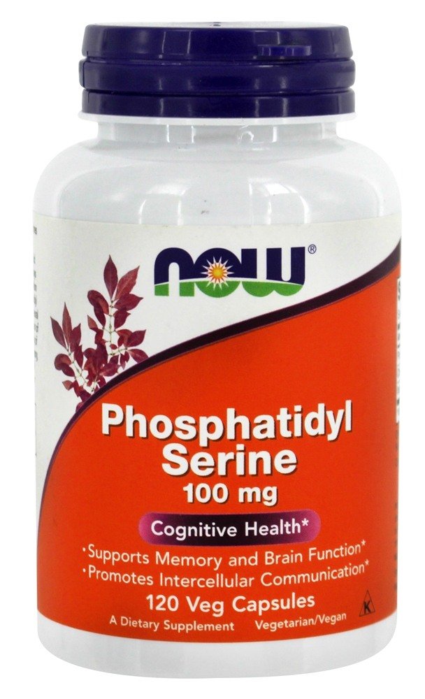Now Foods - 120 cápsulas vegetarianas de fosfatidil serina cognitiva 100 mg.